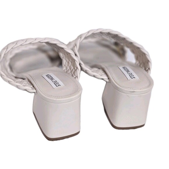STEVE MADDEN Sandals Heel Daphnee Braided Block Size 10M Bone color - Picture 5 of 5